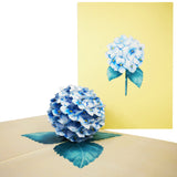 Blue Hydrangea Flower 3D Pop Up Card UK