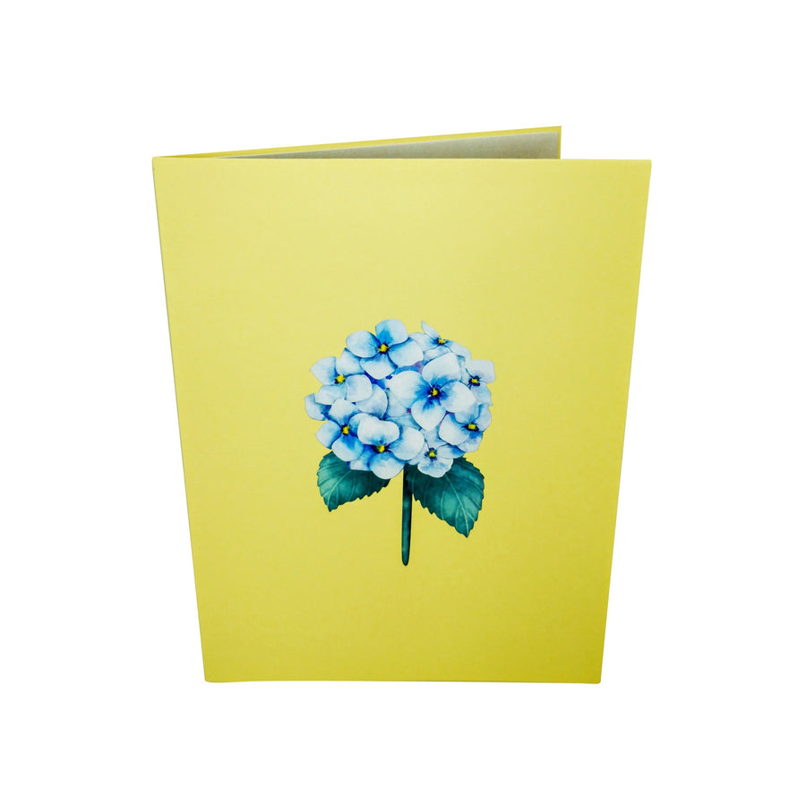 Blue Hydrangea Flower 3D Pop Up Card UK