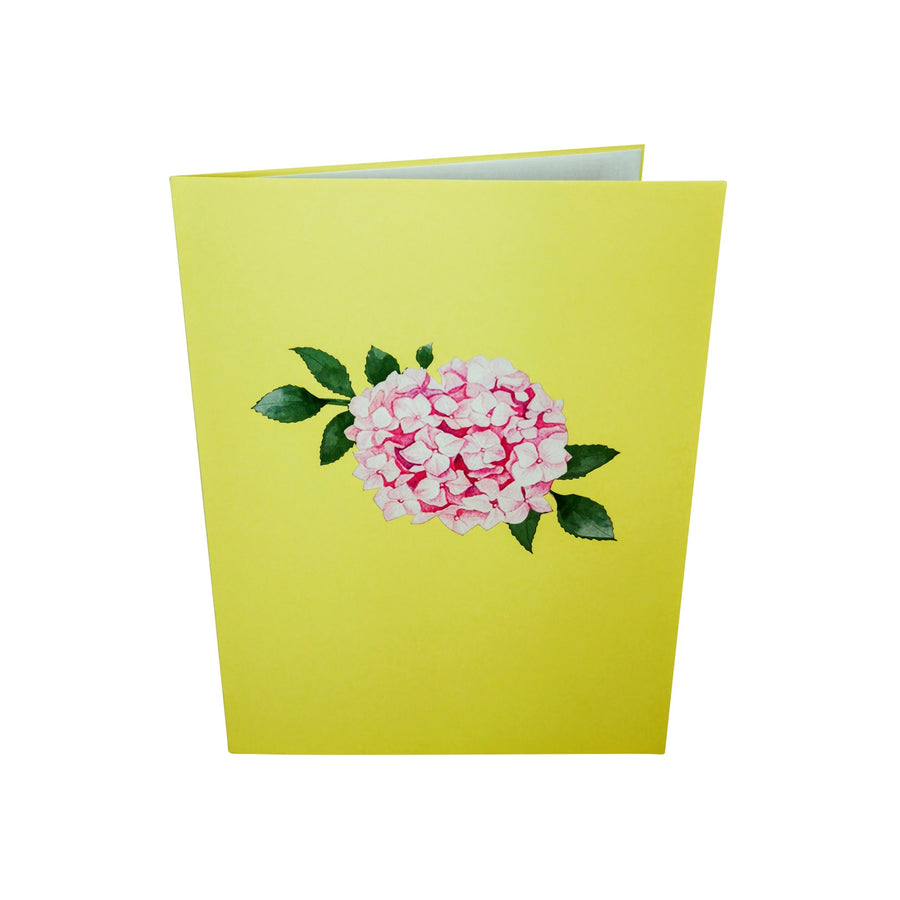 Pink Hydrangea Flower 3D Pop Up Card UK
