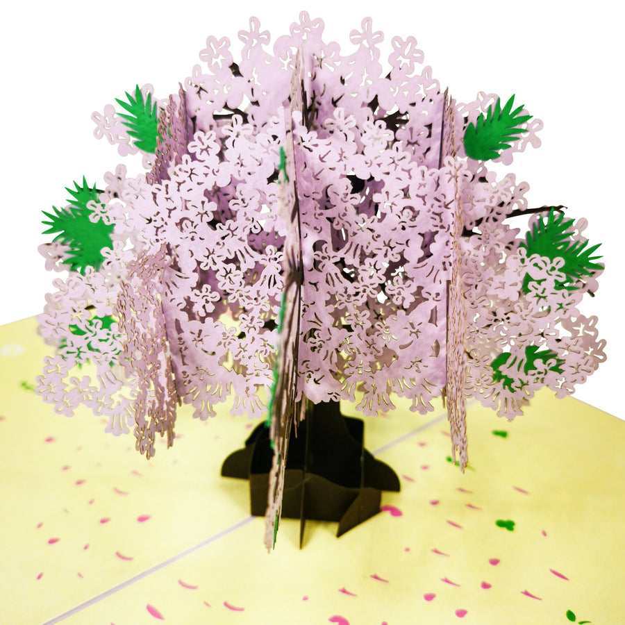Blue Jacaranda Tree 3D Pop Up Card UK