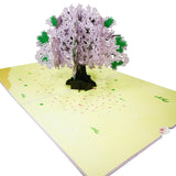 Blue Jacaranda Tree 3D Pop Up Card UK