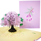 Blue Jacaranda Tree 3D Pop Up Card UK
