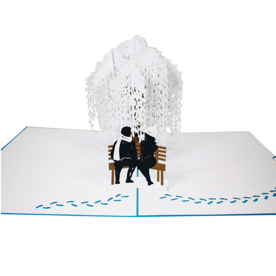 Winter Love Scene 3D Pop Up Card UK