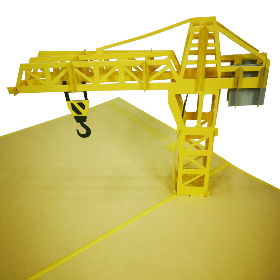 Tower Crane 3D Pop Up Card UK