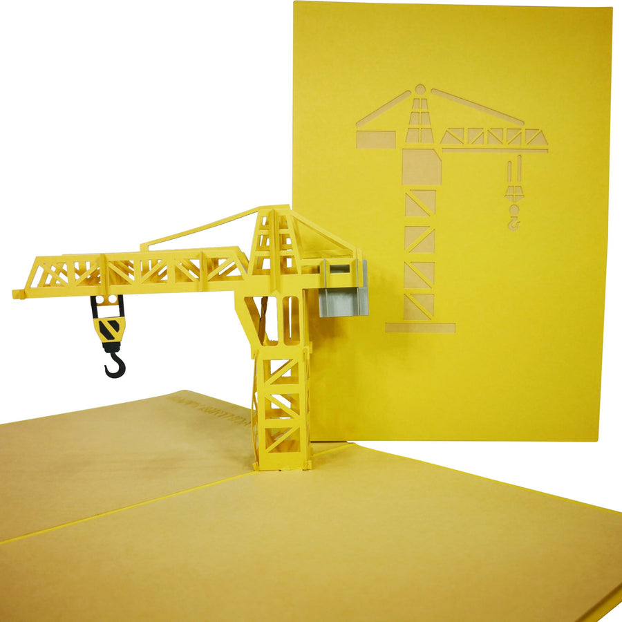 Tower Crane 3D Pop Up Card UK
