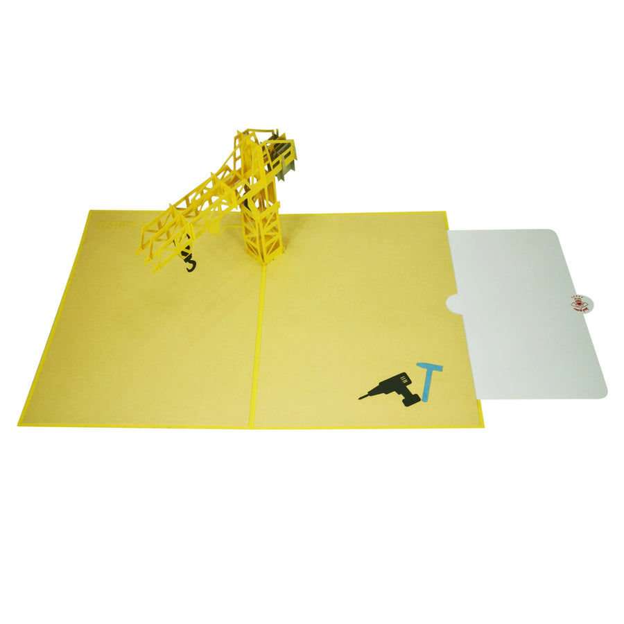 Tower Crane 3D Pop Up Card UK