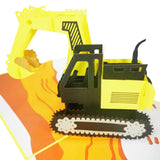 Excavator 3D Pop Up Card UK