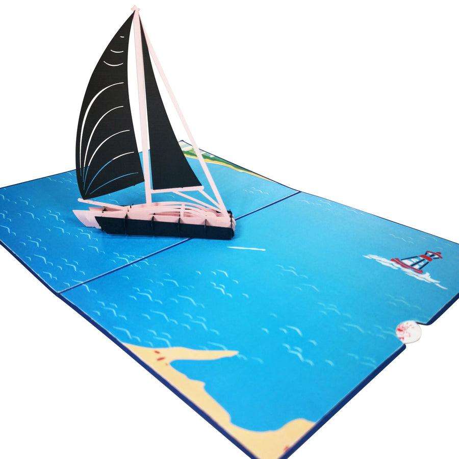 Sailing Boat 3D Pop Up Card UK