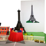 Paris Love Scene 3D Pop Up Card UK