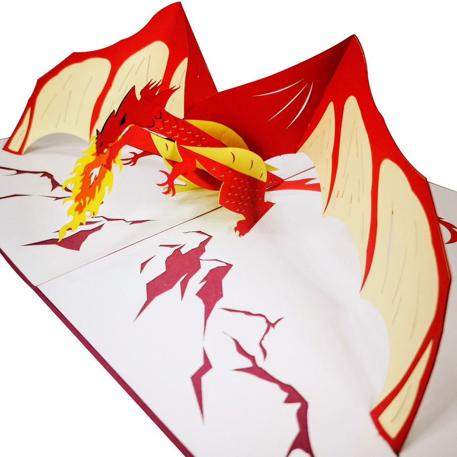 Fire Breathing Dragon 3D Pop Up Card UK