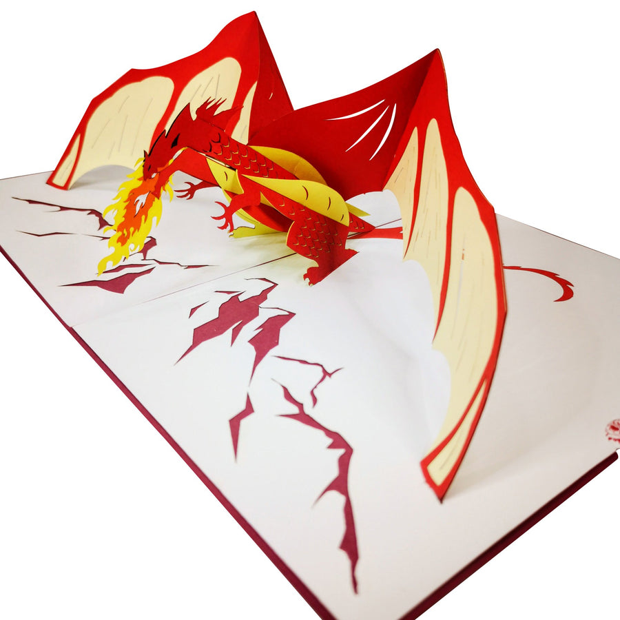 Fire Breathing Dragon 3D Pop Up Card UK