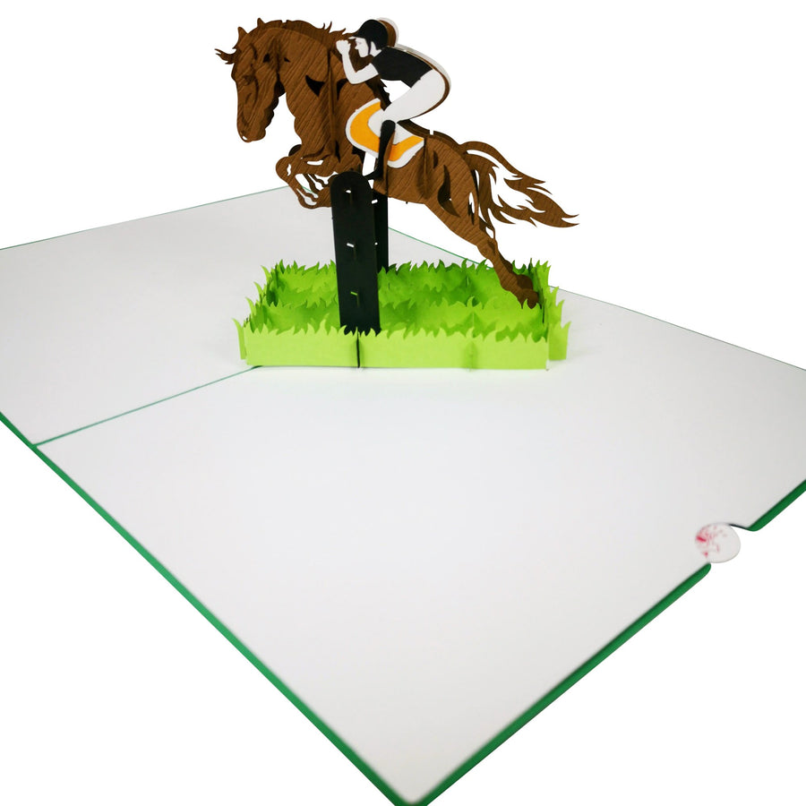 Horse Riding Equestrian 3D Pop Up Card UK