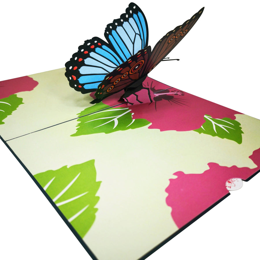 Blue Butterfly 3D Pop Up Card UK
