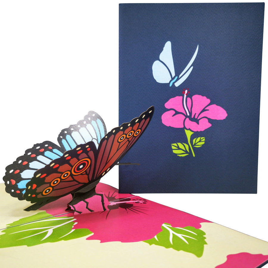 Blue Butterfly 3D Pop Up Card UK