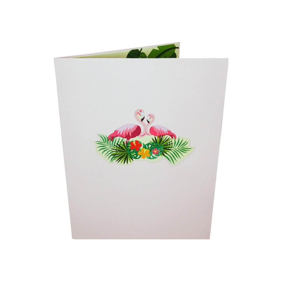 Flamingoes in Paradise 3D Pop Up Card UK