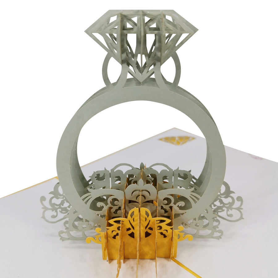 Diamond Ring 3D Pop Up Card UK