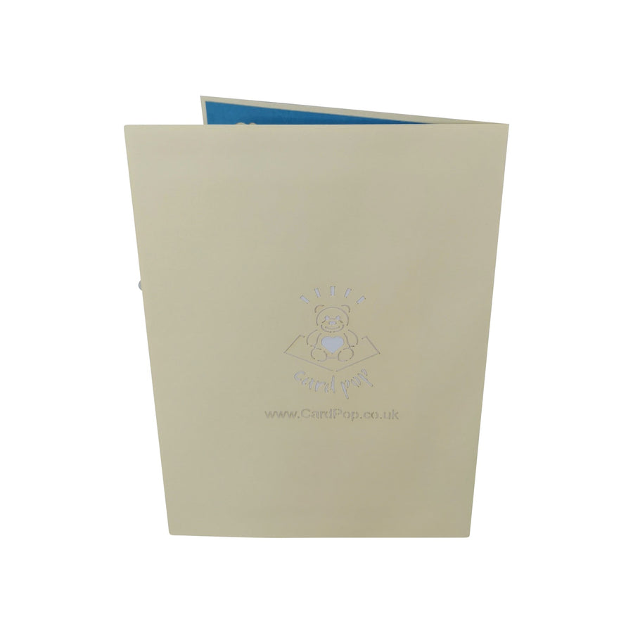 Blue Birthday Cupcake & Rainbow 3D Pop Up Card UK