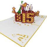 15th Birthday 3D Pop Up Card UK