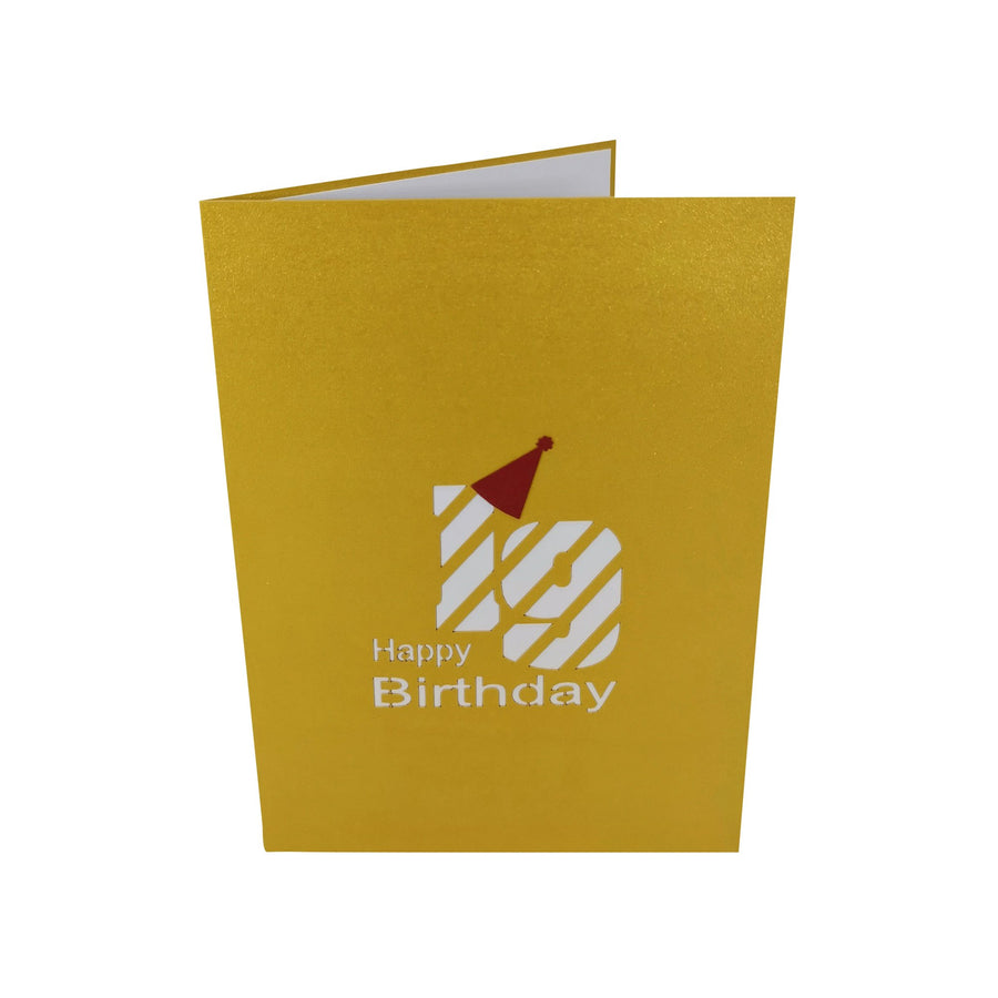 19th Birthday 3D Pop Up Card UK