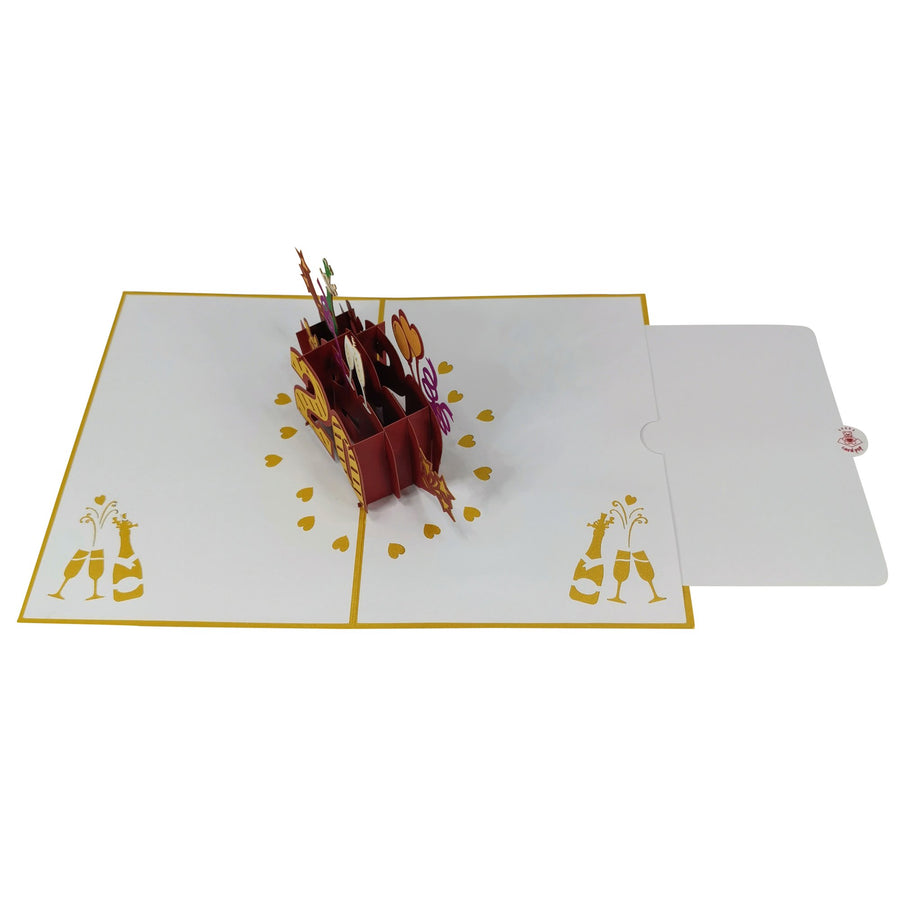 20th Birthday 3D Pop Up Card UK