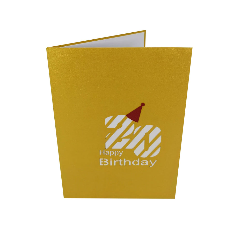 20th Birthday 3D Pop Up Card UK