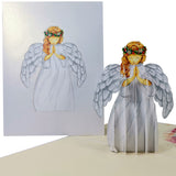 White Angel 3D Pop Up Christmas Card UK