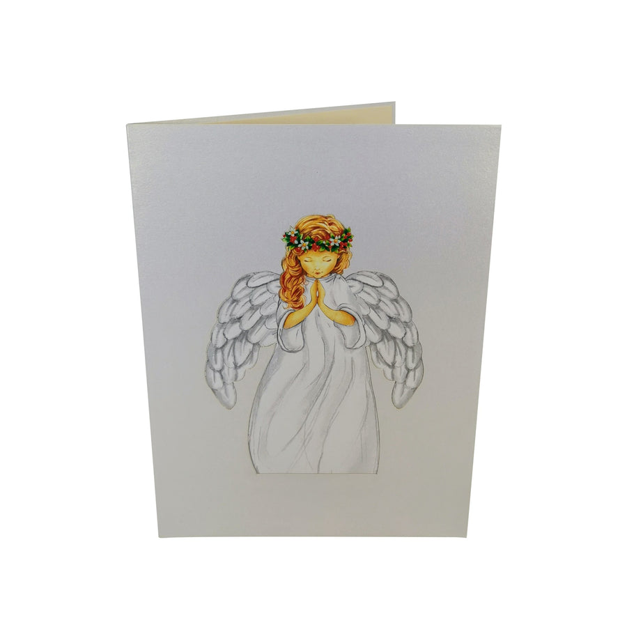 White Angel 3D Pop Up Christmas Card UK