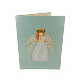 Turquoise Angel 3D Pop Up Christmas Card UK