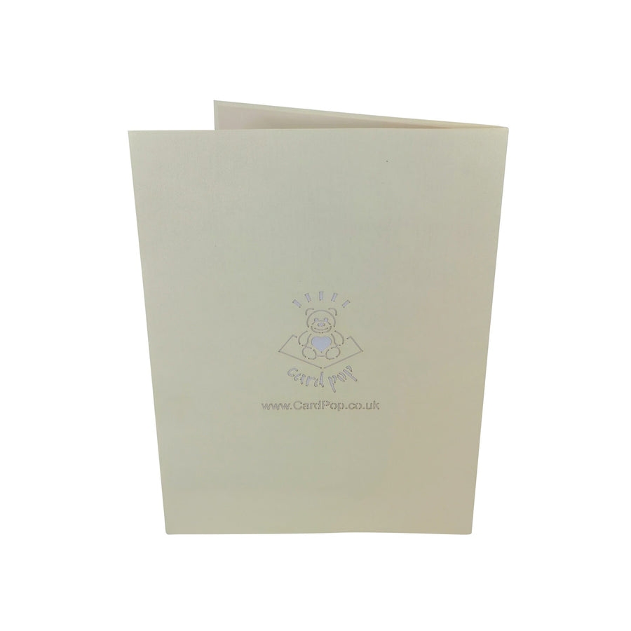 Poinsettia Flower Wreath 3D Pop Up Christmas Card UK