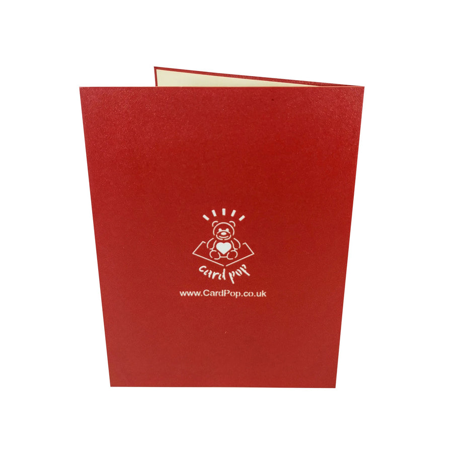 Santa Delivering Presents in Red Car 3D Pop Up Christmas Card UK