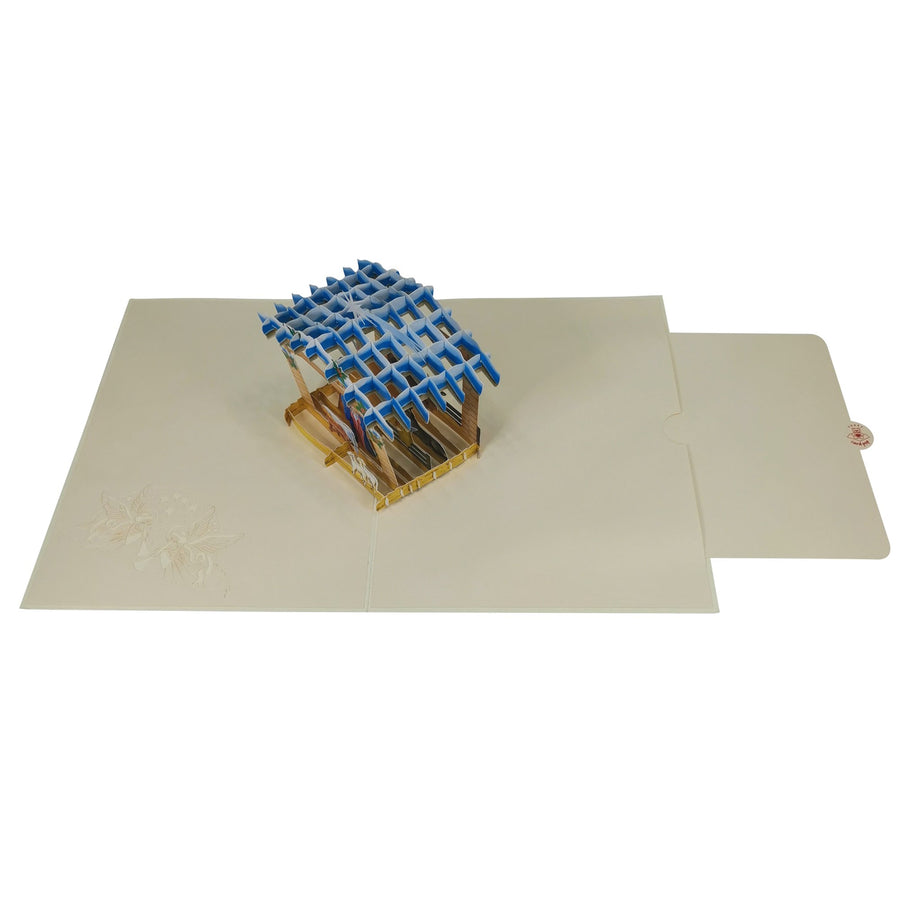 Snowy Nativity Scene 3D Pop Up Christmas Card UK