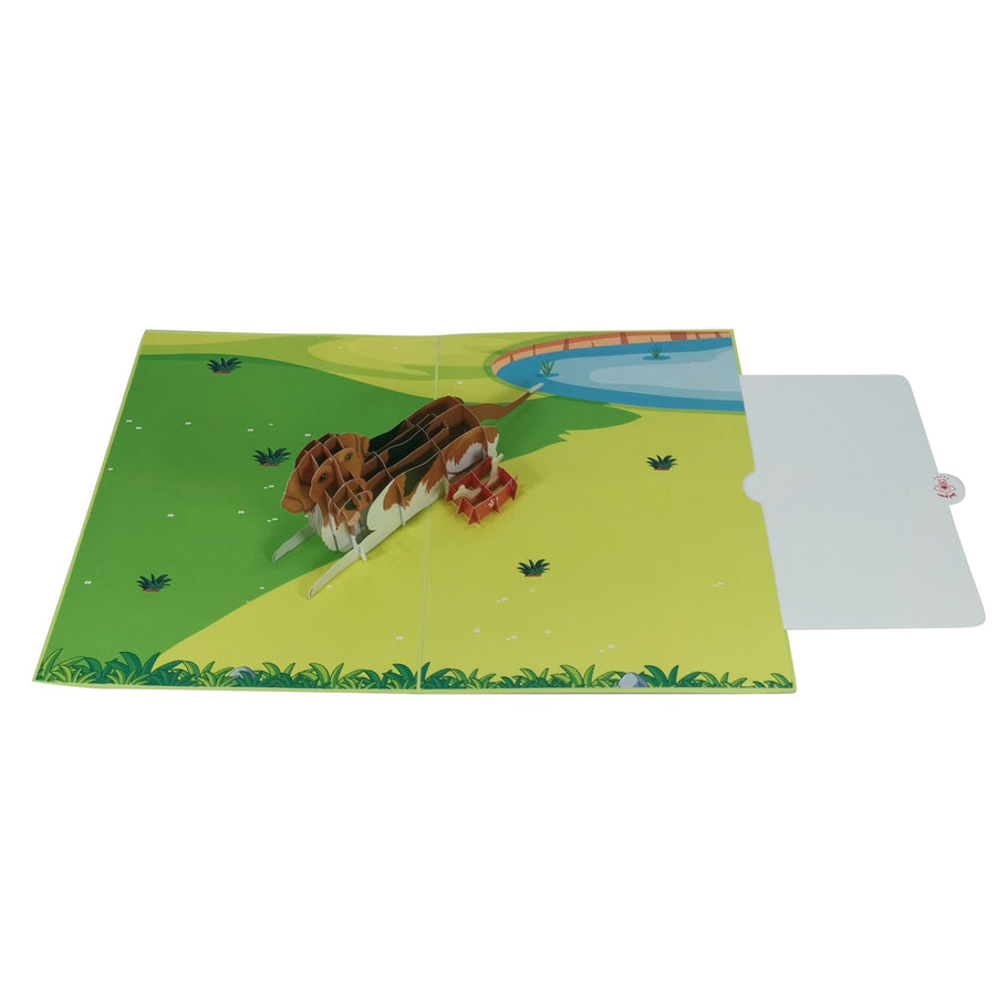 Beagle Dog 3D Pop Up Card UK