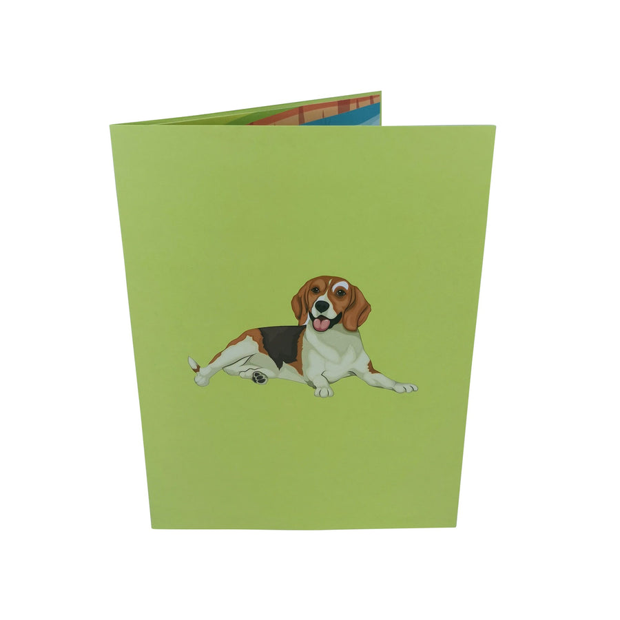 Beagle Dog 3D Pop Up Card UK