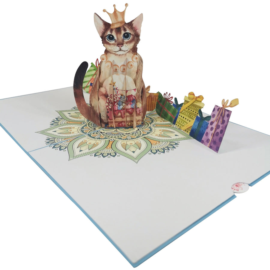 Birthday Cat 3D Pop Up Card UK