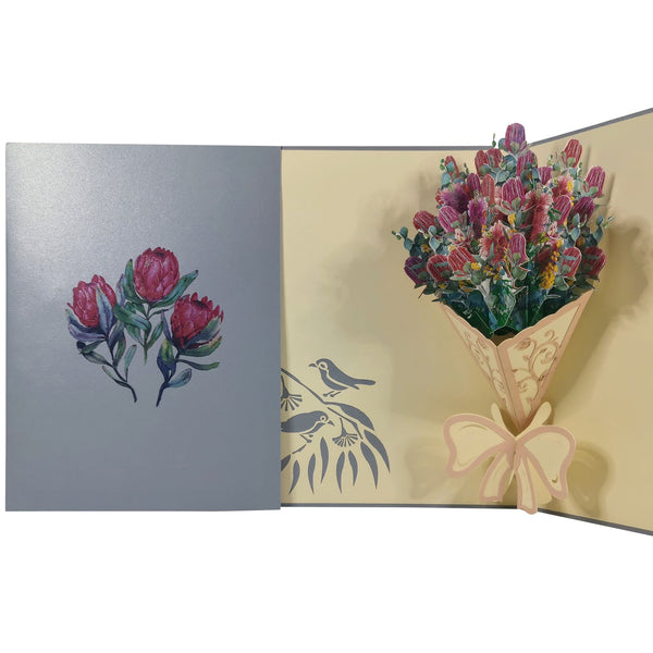 Waratah Bunch Pop-Up Card