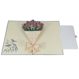 Waratah Flower Bunch 3D Pop Up Card UK