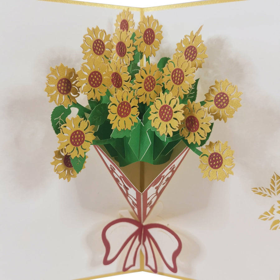 Sunflower Bunch 3D Pop Up Card UK
