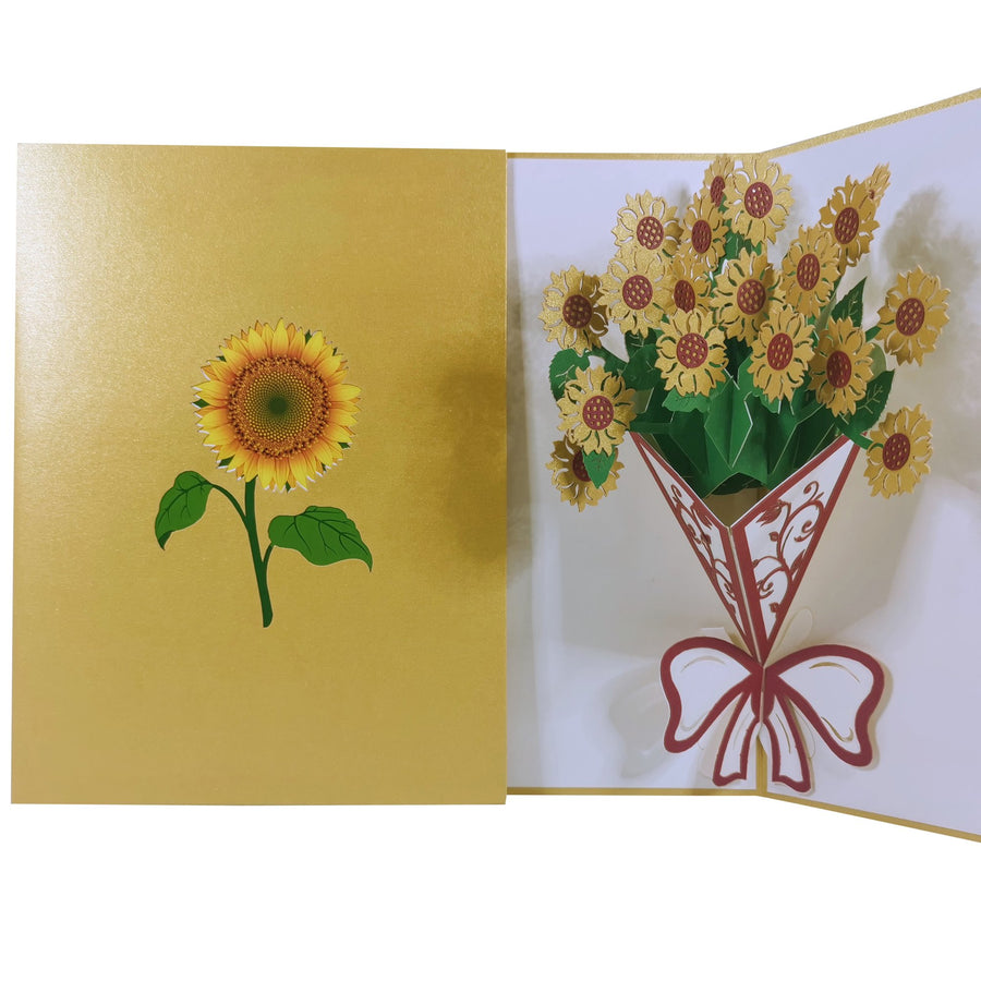 Sunflower Bunch 3D Pop Up Card UK