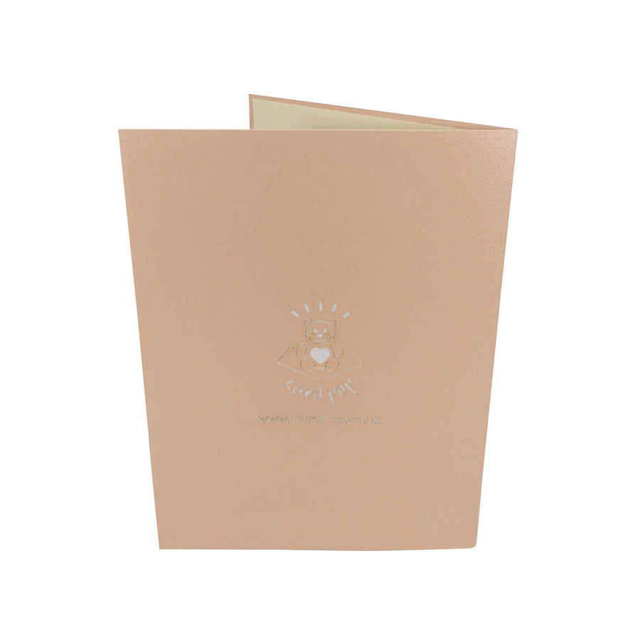 Light Pink Rose Bunch 3D Pop Up Card UK