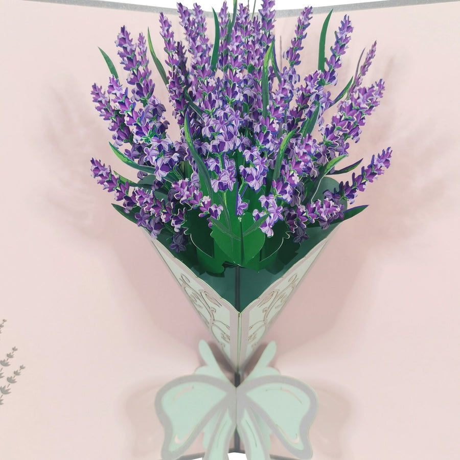 Lavender Bunch 3D Pop Up Card UK
