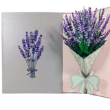 Lavender Bunch 3D Pop Up Card UK