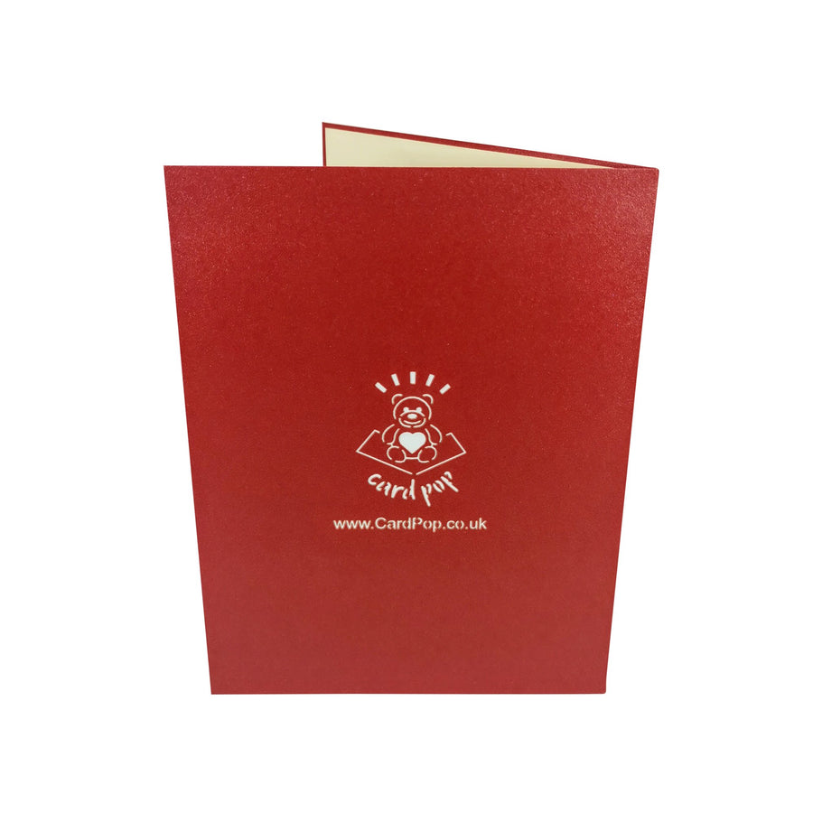 Poinsettia Flower Bunch 3D Pop Up Card UK