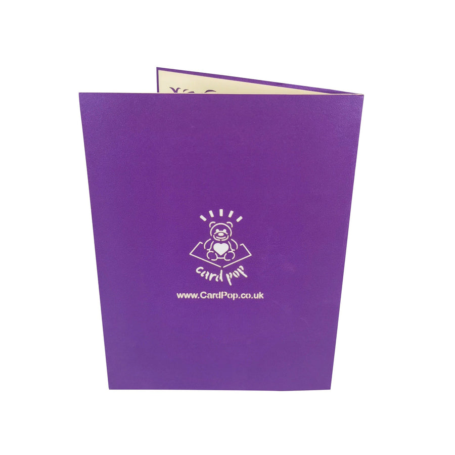 Mixed Colour Tulip Flower Bouquet 3D Pop Up Card UK