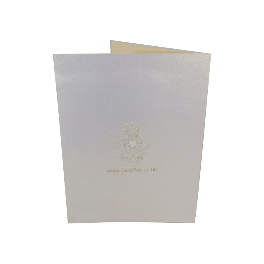 White Roses 3D Pop Up Card UK