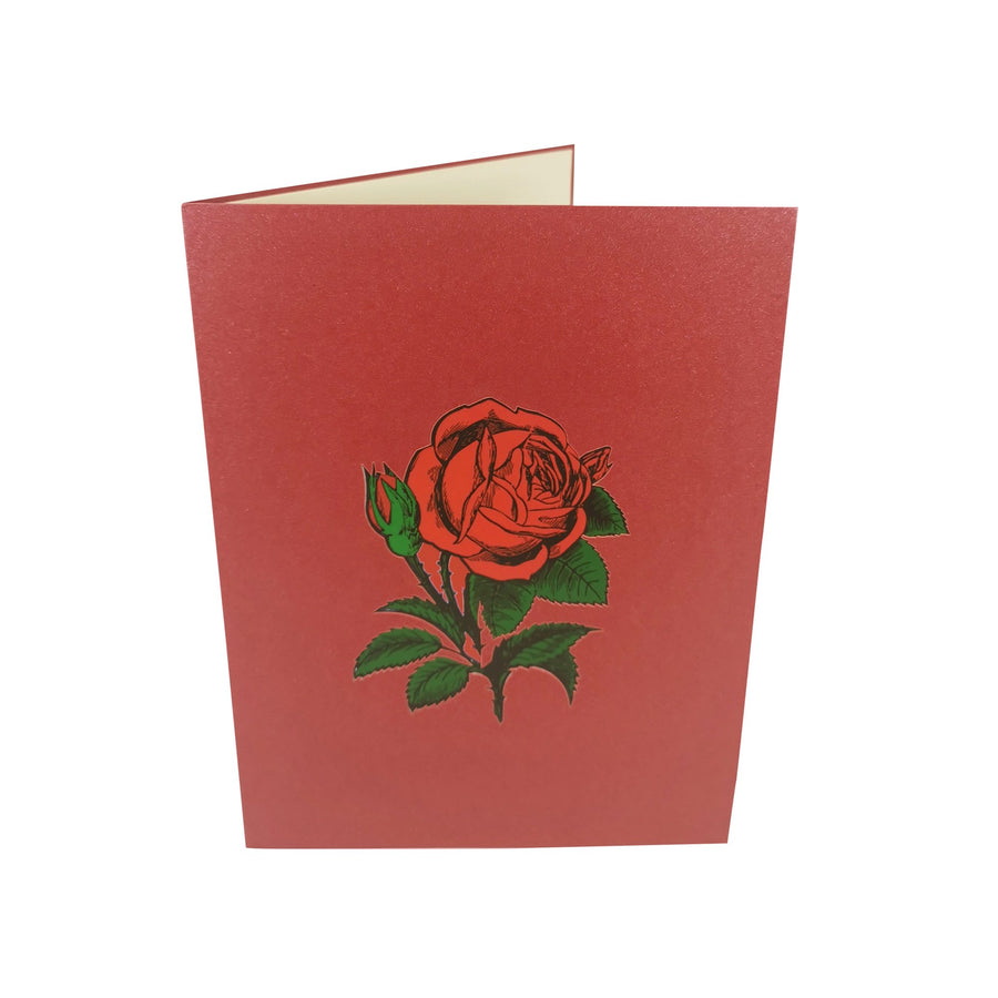 Red Roses 3D Pop Up Card UK