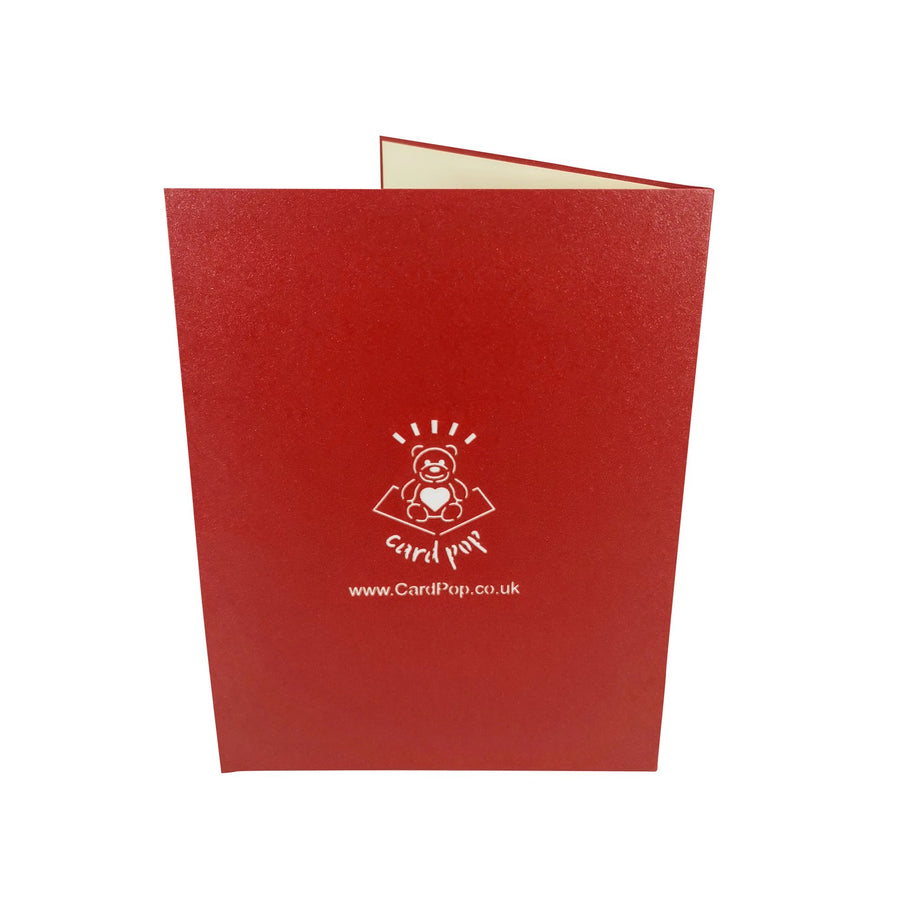 Red Roses 3D Pop Up Card UK