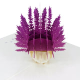 Lavender Flower Vase 3D Pop Up Card UK