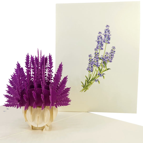 Lavender Vase Pop-Up Card