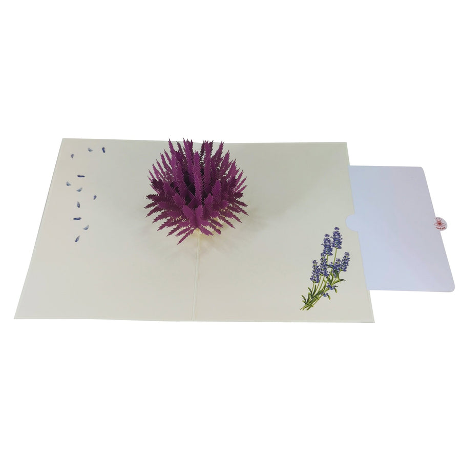 Lavender Flower Vase 3D Pop Up Card UK