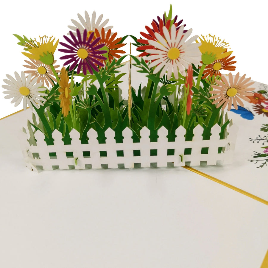 Gerbera Daisy Flower Garden 3D Pop Up Card UK